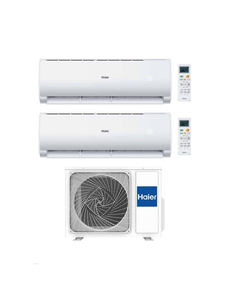 Haier Climatizzatore Dual Split GEOS PLUS 9+9 con 2U40MEFFRA Wi-Fi Inverter Classe A++