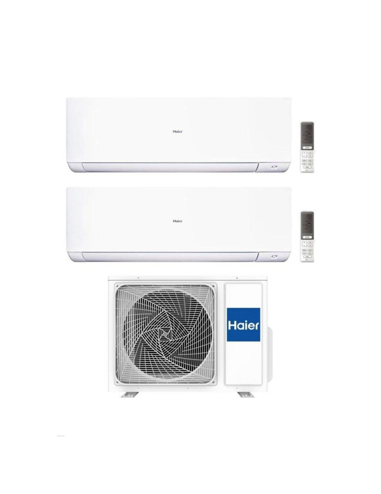 Haier Climatizzatore Dual Split Serie Expert 9+12 Con 2U50S2SM1FA-3 Inverter Wi-Fi Classe A+++