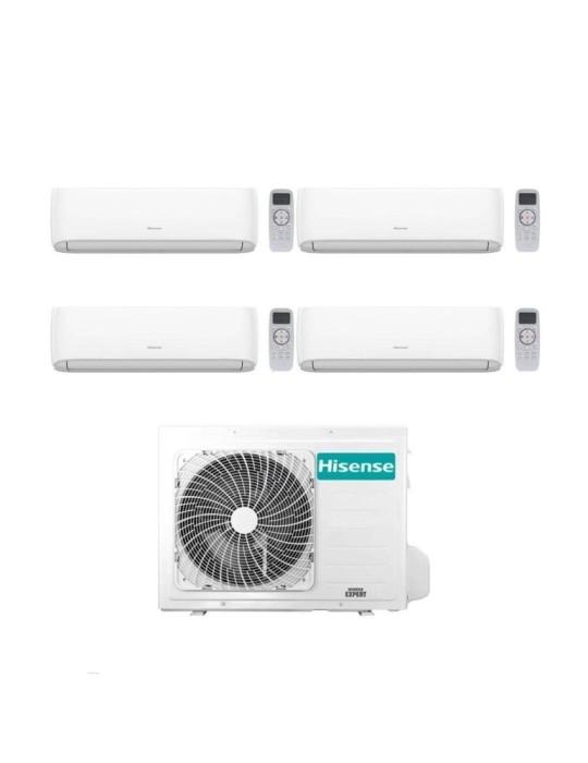 Hisense Climatizzatore Hi Comfort Quadri Split 7+7+18+18 con 5AMW125U4RTA Inverter Wi-Fi R-32 Classe A++