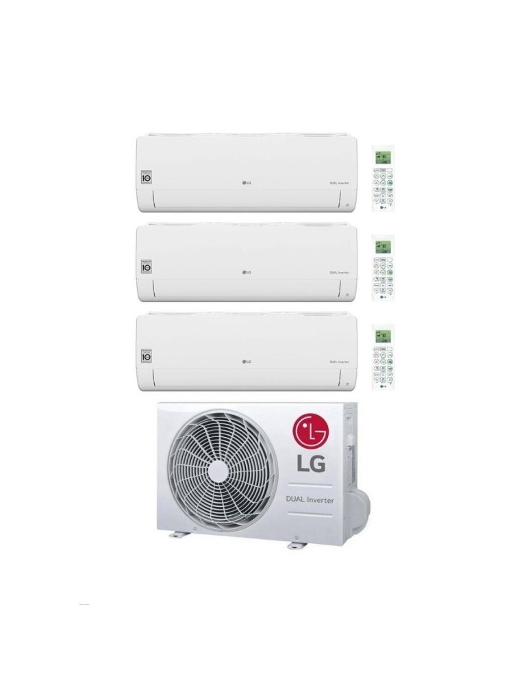 LG Climatizzatore TrialSplit Libero Smart 12+12+12 con MU5R30.U42 Inverter R-32 Wi-Fi Classe A++