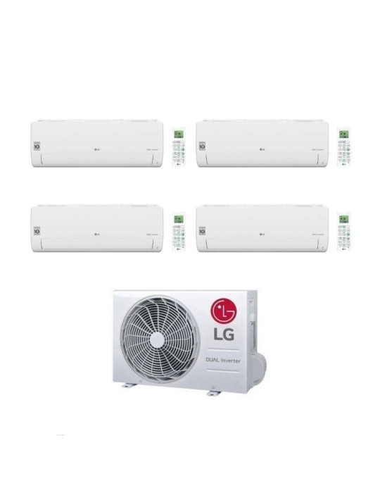 LG Climatizzatore QuadriSplit Libero Smart 9+9+12+12 con MU5R30.U42 Inverter R-32 Wi-Fi Classe A++