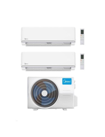 Midea Climatizzatore Inverter Dual Split serie Elegance 9+18 con M2OE-18HFN8-Q Wi-Fi optional Classe A++