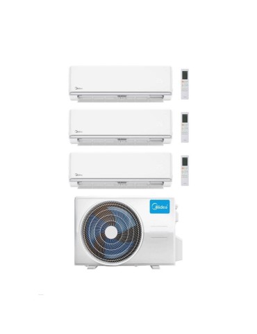 Midea Climatizzatore Trial Split serie Elegance 12+12+12 con M4O-36FN8-Q Inverter R 32 Wi-Fi optional Classe A++