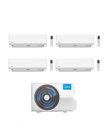 Midea Climatizzatore Quadri Split serie Elegance 9+9+9+12 con M5OE-42HFN8-Q Inverter R 32 Wi-Fi optional Classe A++