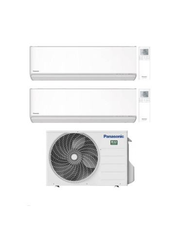Panasonic Climatizzatore Dual Split Etherea White 9+12 con CU-2Z50TBE Inverter R-32 Wi-Fi Classe A+++
