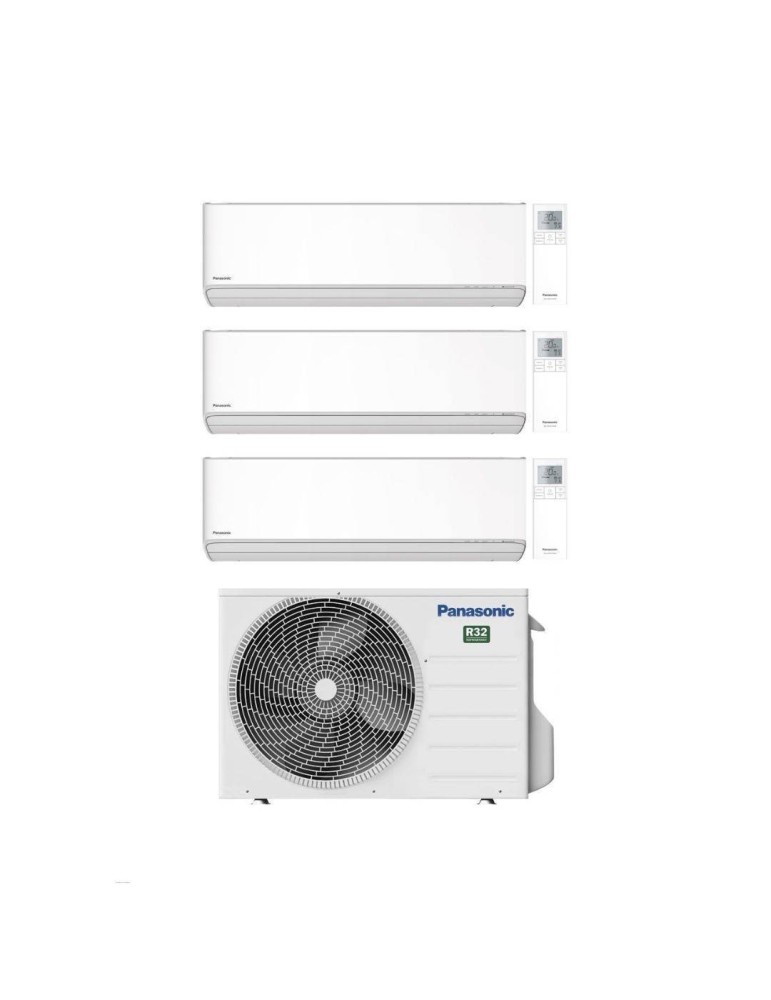 Panasonic Climatizzatore Trial Split Etherea White 9+9+9 con CU-3Z68TBE Inverter R-32 Wi-Fi Classe A++