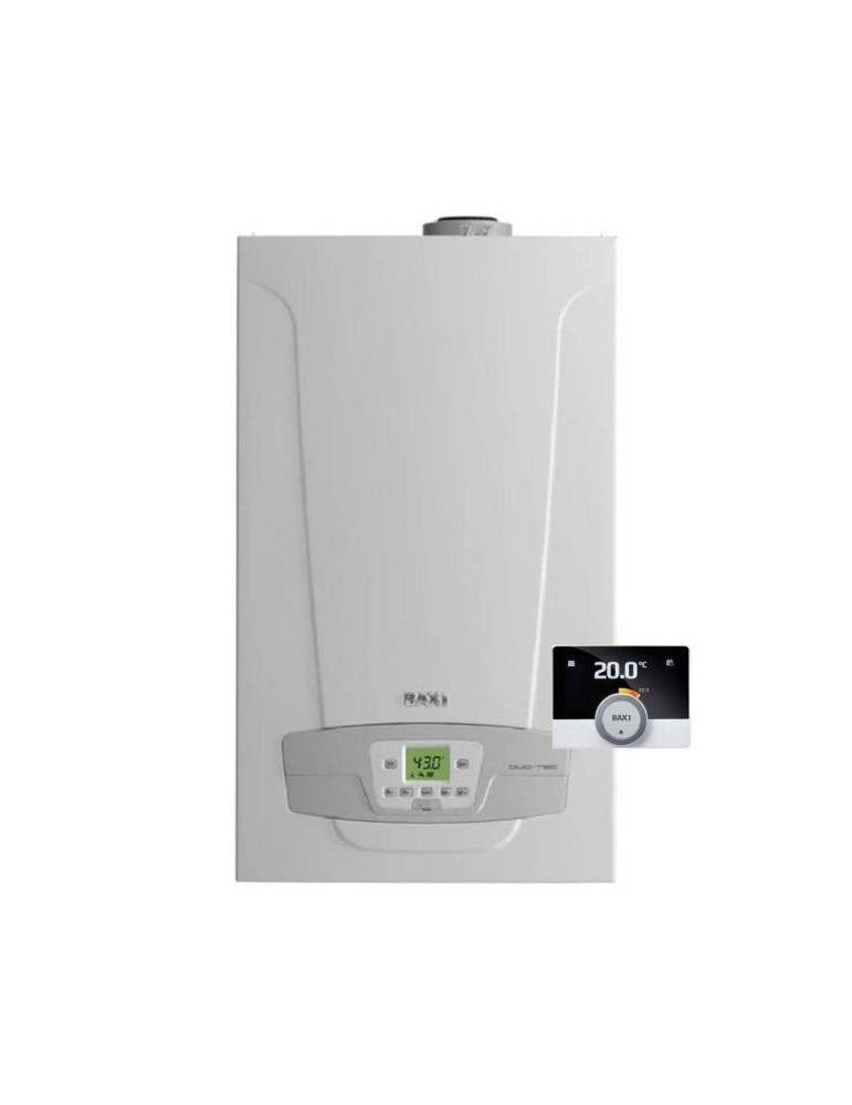 Baxi Caldaia A Condensazione Luna Duo-Tec E 24 kW Metano Completa Di Kit Scarico Fumi e MAGO