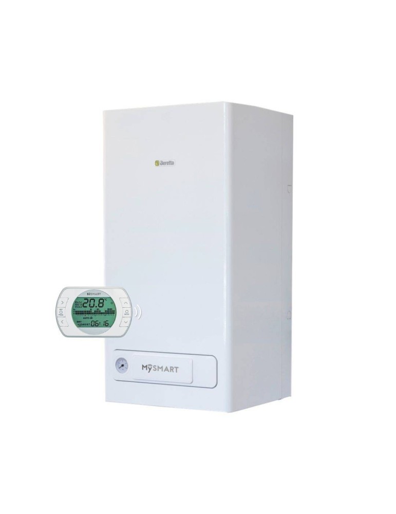 Beretta Caldaia A Condensazione MySmart 28 C.S.I. Metano/Gpl Completa Di Kit Scarico Fumi Classe A+