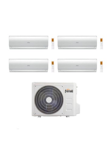 Ferroli Climatizzatore Quadri split Giada 9+9+9+9 con 2CP001SF-28-4  R 32 Inverter Wi-Fi Classe A++