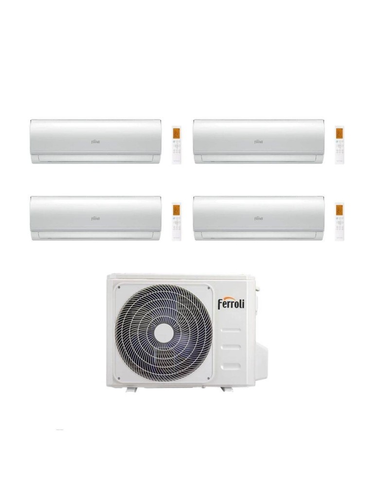 Ferroli Climatizzatore Quadri split Giada 9+9+9+12 con 2CP001SF-28-4  R 32 Inverter Wi-Fi Classe A++