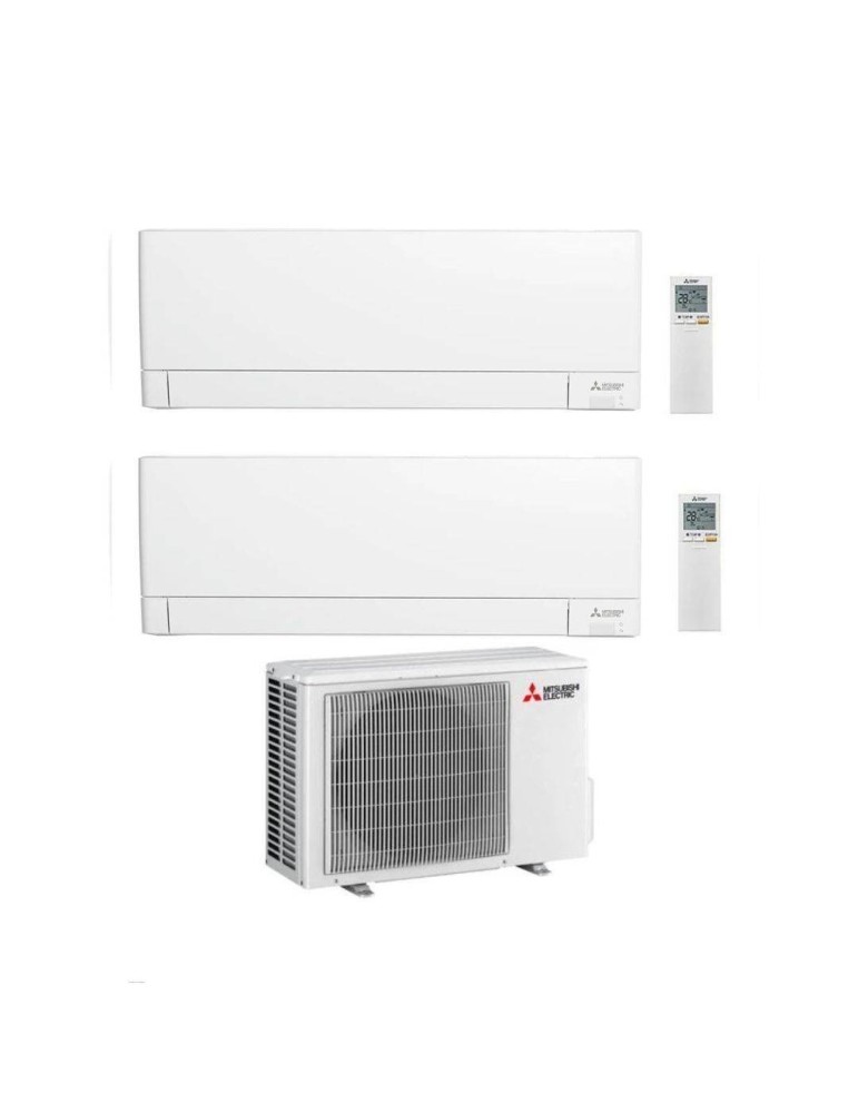Mitsubishi Climatizzatore Dual Split Linea Plus MSZ-AY VGK 9+12 con MXZ-2F42VF Inverter R-32 Wi-Fi Classe A+++