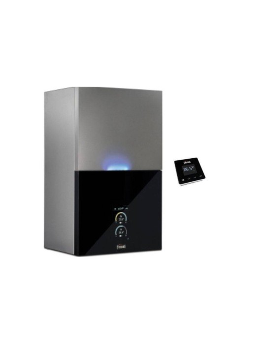 Ferroli Caldaia a Condensazione Bluehelix Maxima 28/34c + Comando Remoto CONNECT Metano o Gpl con Kit Scarico Fumi