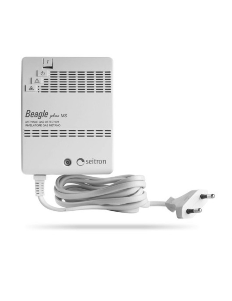 Seitron Rilevatore di Fughe di Gas CO Beagle ad Accumulo con Cavo Spina RGDCK5MP1S