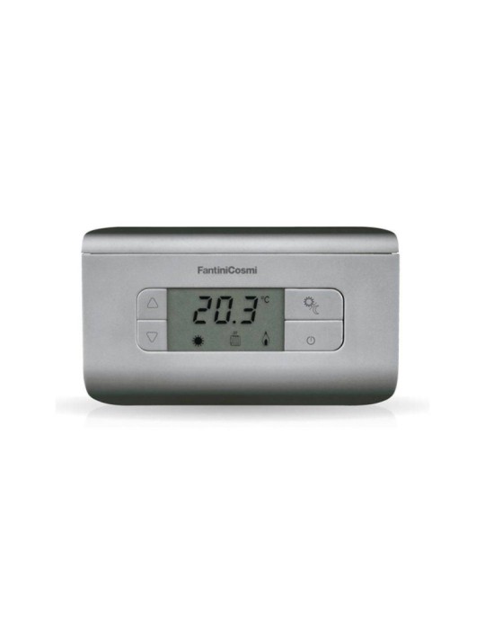 Fantini Cosmi Termostato Ambiente Digitale 3 Temperature CH116 Silver