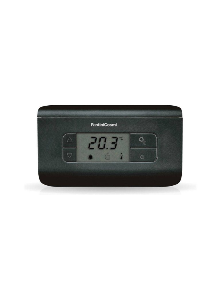 Fantini Cosmi Termostato Ambiente Digitale 3 Temperature CH117 Nero Antracite