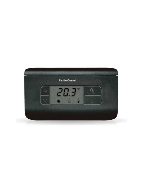 Fantini Cosmi Termostato Ambiente Digitale 3 Temperature CH117 Nero Antracite