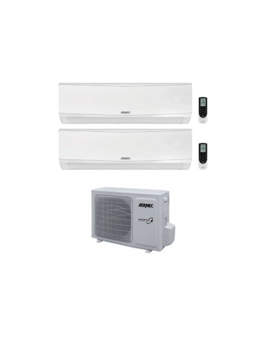 Aermec Climatizzatore Condizionatore Dual Split SPG 9+9 con MPG420 R-32 Inverter Wi-Fi Optional Classe A++