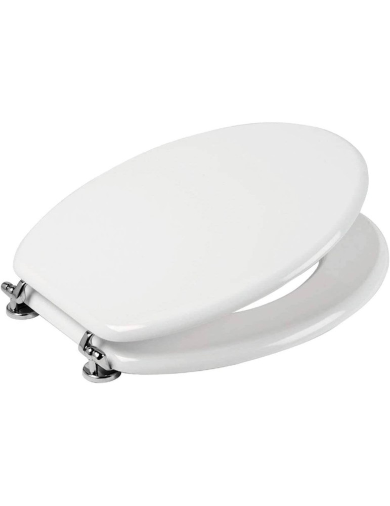 Iceberg Sedile Copriwater Tavoletta Universale Bianco per Bagno 44x37x4cm con int. 15cm