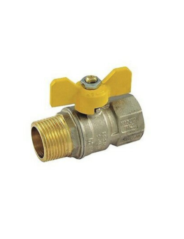 Valvola a Sfera M\F 1\2 - 3\4 - 1" Pollice Farfalla Per Gas