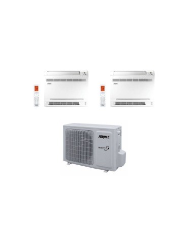 Aermec Climatizzatore Condizionatore Dual Split CKG a Console 9+12 con MPG520 R-32 Inverter Wi-Fi Incluso Classe A++