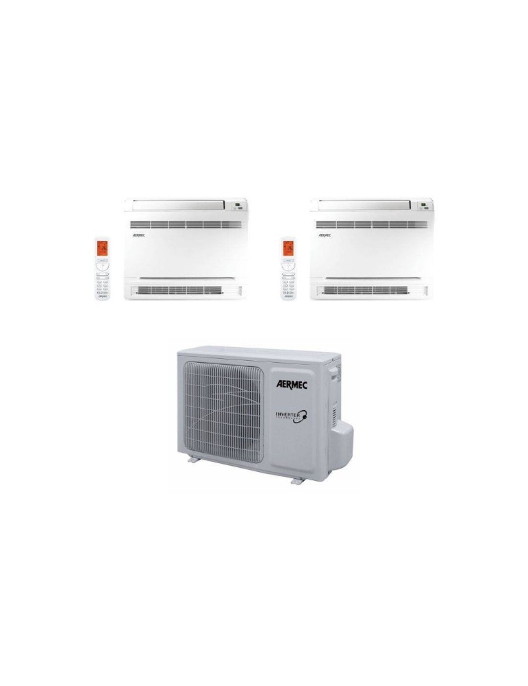 Aermec Climatizzatore Condizionatore Dual Split CKG a Console 12+12 con MPG520 R-32 Inverter Wi-Fi Incluso Classe A++