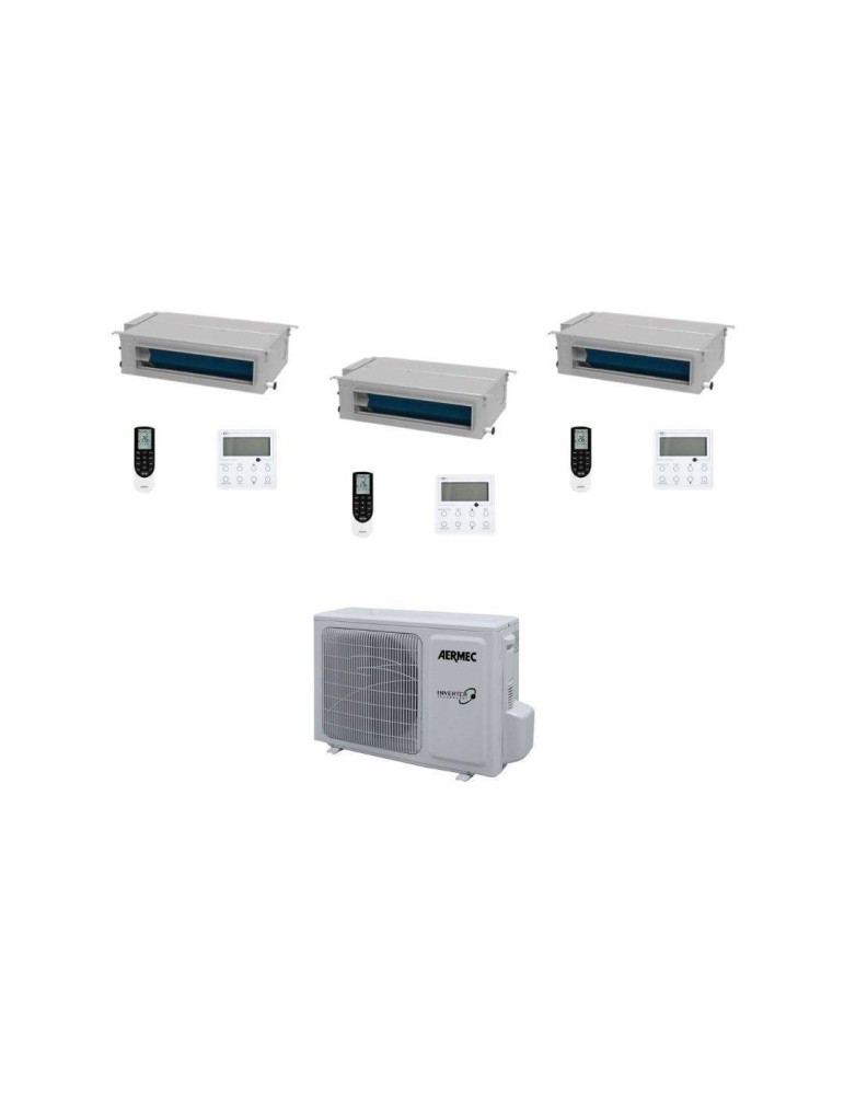 Aermec Climatizzatore Condizionatore Trial Split Canalizzato MPG/D 9+9+9 con MPG630 R-32 Inverter Comando Incluso Classe A++