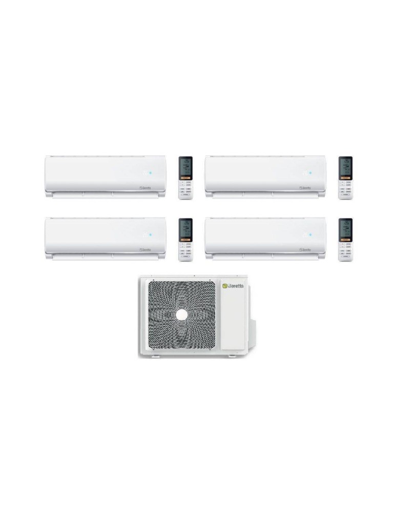 Beretta Climatizzatore Quadri split Breva E 9+9+12+12 con EX24000-4 R-32 Inverter Wi-Fi Optional Classe A++