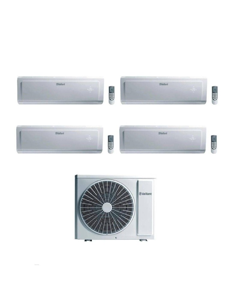 Vaillant Climatizzatore Quadrisplit Climavair Plus VAI 8 9+9+9+12 con VAF8-080W4NO Inverter R-32 Wi-Fi Optional Classe A++