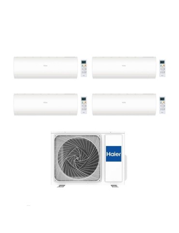 Haier Climatizzatore Quadrisplit Pearl 9+9+12+18 con 4U85S2SR5FA Inverter R-32 Wi-Fi Classe A++/A+