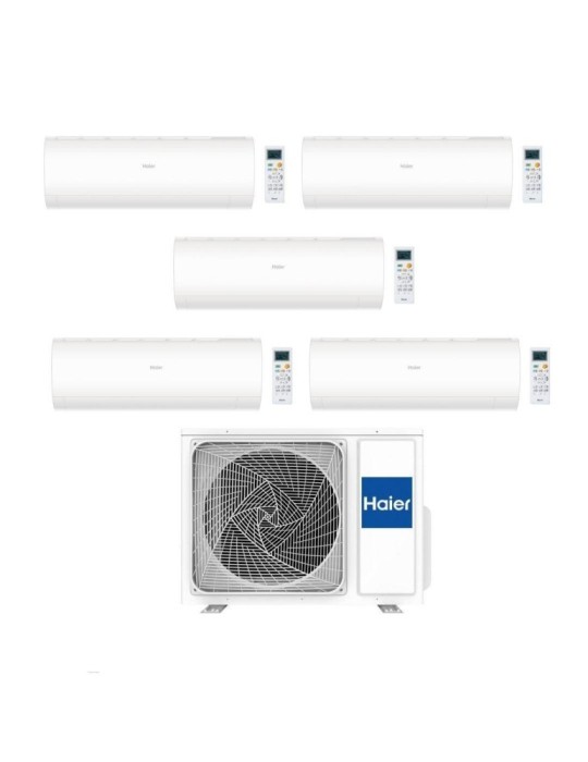 Haier Climatizzatore Pentasplit Pearl 7+7+7+7+12 con 5U90S2SS5FA Inverter R-32 Wi-Fi Classe A++/A+