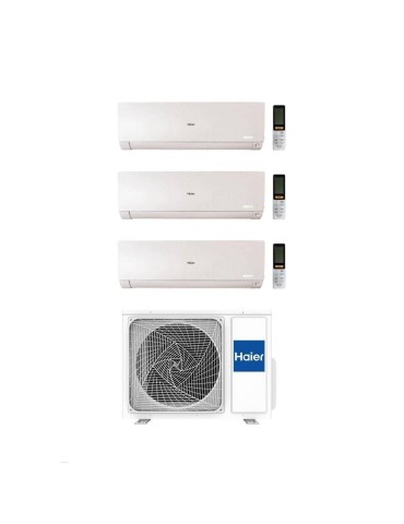 Haier Climatizzatore Trial Split Flexis Plus White 12+12+15 Con 4U75S2SR5FA Inverter Wi-Fi Classe A++