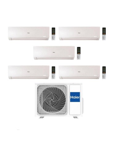 Haier Climatizzatore Penta Split Flexis Plus White 7+7+7+7+7 Con 5U105S2SS5FA Inverter Wi-Fi Classe A++