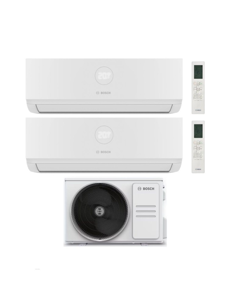 Bosch Climatizzatore Dual Split Climate 3000i 12+12 con 5000M 53/2 E Inverter R 32 Wi-Fi Optional Classe A++