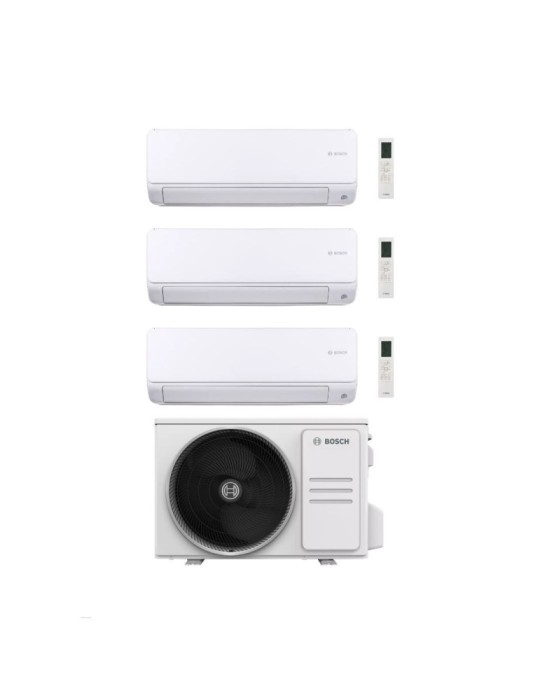 Bosch Climatizzatore Trial Split Climate 6000i 9+9+9 con 5000M 62/3 E Inverter R 32 Wi-Fi Optional Classe A++
