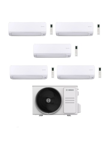 Bosch Climatizzatore Penta Split Climate 6000i 9+9+9+9+9 con 5000M 125/5 E Inverter R 32 Wi-Fi Optional Classe A++
