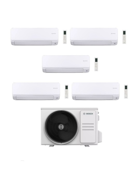 Bosch Climatizzatore Penta Split Climate 6000i 9+9+9+12+12 con 5000M 125/5 E Inverter R 32 Wi-Fi Optional Classe A++