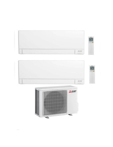 Mitsubishi Climatizzatore Dual Split Linea Plus MSZ-AY VGK 12+15 con MXZ-3F54VF Inverter R-32 Wi-Fi Classe A+++
