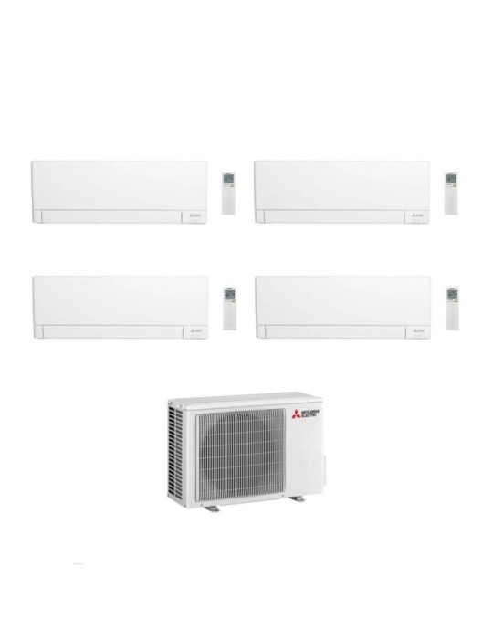 Mitsubishi Climatizzatore Quadri Split Linea Plus MSZ-AY VGK 9+12+12+15 con MXZ-4F80VF Inverter R-32 Wi-Fi Classe A++