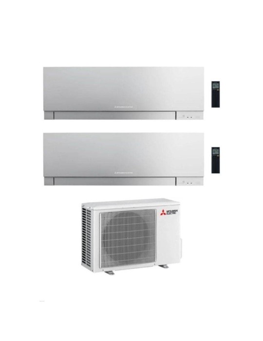 Mitsubishi Climatizzatore Dual Split Kirigamine Zen MSZ-EF Silver 9+9 con MXZ-2F33VF Inverter R32 WiFi Classe A++