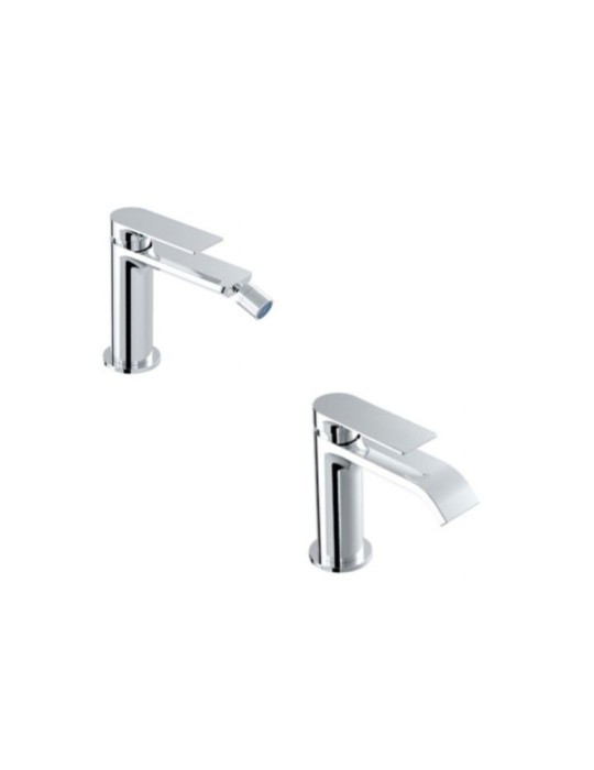 Eurorama Kit Miscelatore Lavabo + Bidet Serie CHARMA 148359 + 148359  con scarico 1"1/4 CLICK CLACK