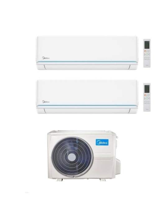 Midea Climatizzatore Dual Split serie Evolution 12+12 con M4OE-28HFN8-Q Inverter R 32 Wi-Fi Classe A++