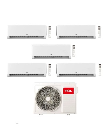 TCL Climatizzatore Penta Split Inverter BreezeIN P5 serie SN 9+9+9+9+12 P5S0 con MT4250 Wi-Fi R-32 Classe A++