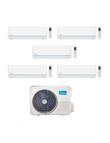 Midea Climatizzatore Penta Split serie Evolution 9+9+9+9+18 con M5OE-42HFN8-Q Inverter R 32 Wi-Fi Classe A++