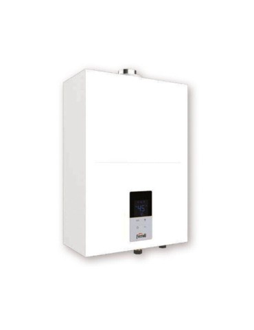 Ferroli Scaldabagno a Gas a Camera Stagna Kona 12 Litri Metano Low NOx Con Kit Fumi