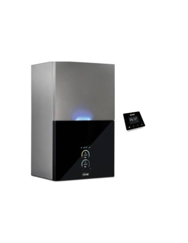 Ferroli Caldaia a Condensazione Bluehelix Maxima 34c + Comando Remoto CONNECT Metano o Gpl con Kit Scarico Fumi