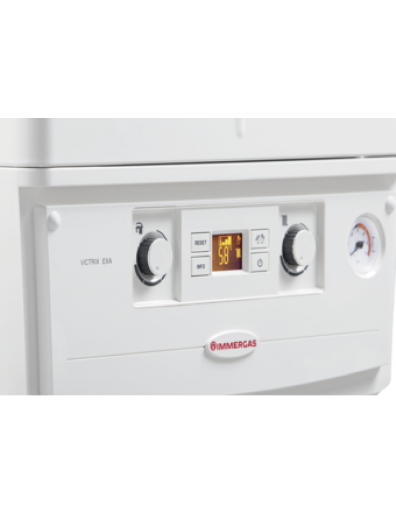 Immergas Caldaia a Condensazione Victrix EXA 28 Metano con Kit Scarico Fumi Dettaglio Pannello