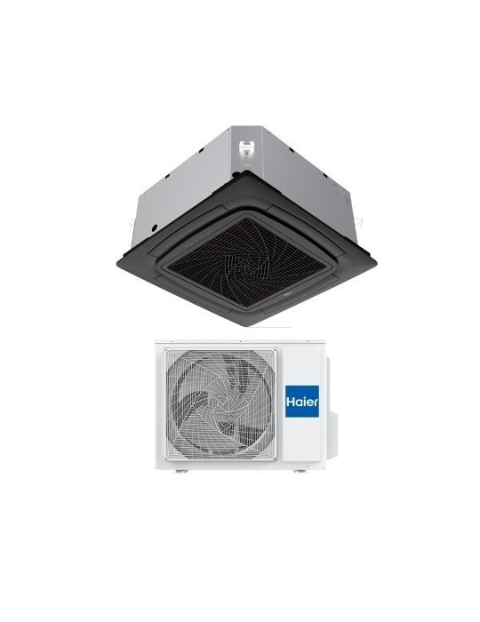 Haier Climatizzatore Monosplit A Cassetta  620 4 Vie 12000 Btu AB35S2SC2FA(H) Nero R-32 Wi-Fi Inverter Classe A++