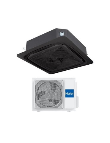 Haier Climatizzatore Monosplit A Cassetta A 4 Vie Round Flow 43000 Btu Trifase Nero ABH125K1ERG(H) Wi-Fi optional R-32