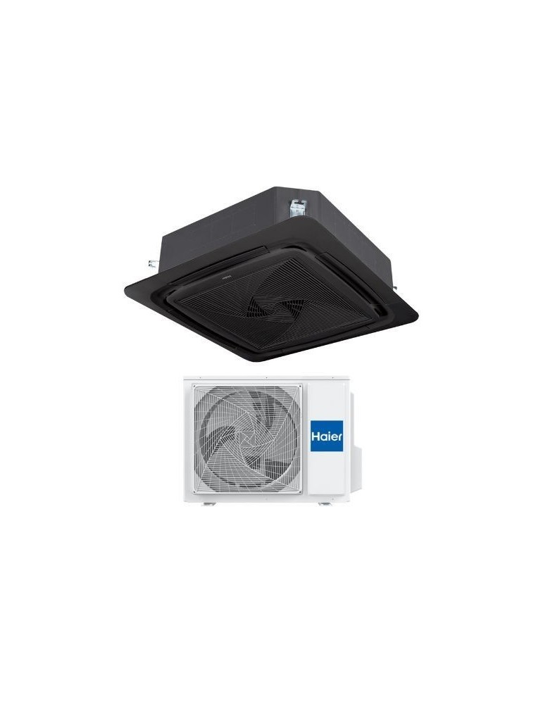 Haier Climatizzatore Monosplit A Cassetta A 4 Vie Round Flow 43000 Btu Trifase Nero ABH125K1ERG(H) Wi-Fi optional R-32