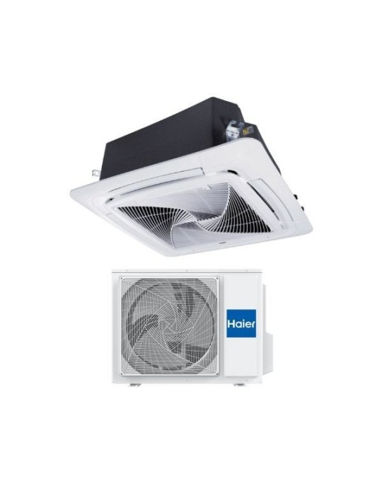Haier Climatizzatore Monosplit A Cassetta A 4 Vie Round Flow 48000 Btu Trifase ABH140K1ERG(H) Wi-Fi optional R-32